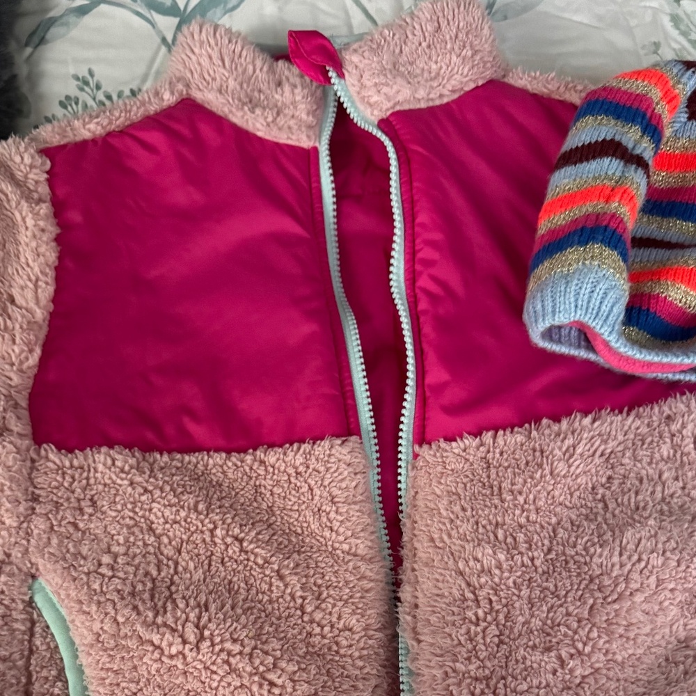 Girls Reversible Jacket and Hat Size 6